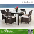 Garden Leisure furniture calssic rattan dining table set , 7pcs Rattan Table Sets Outdooor furniture